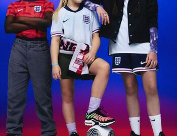 MEA Students model England Kit for Nike